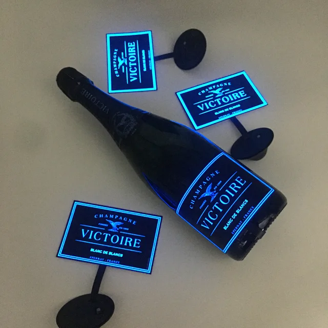 Wine Bottle light up labels