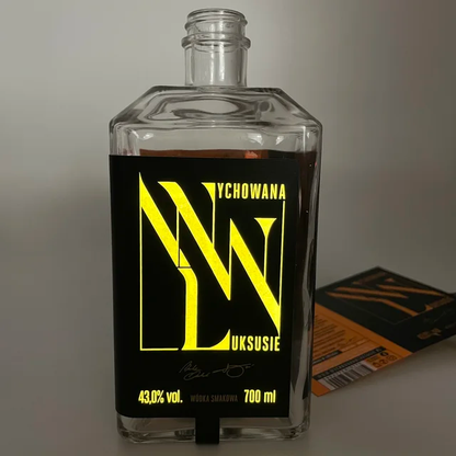 Light up Vodka bottle label