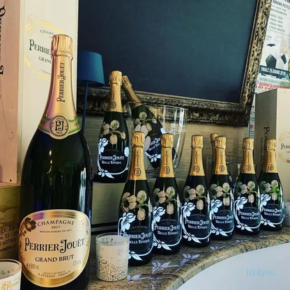 Champagne bottle light up labels